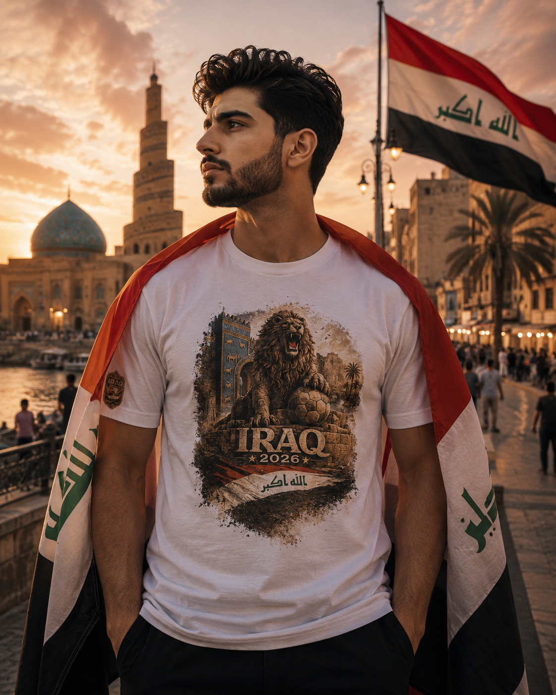 Iraq 2026 World Cup Heritage Tee | Premium Football Fan Shirt