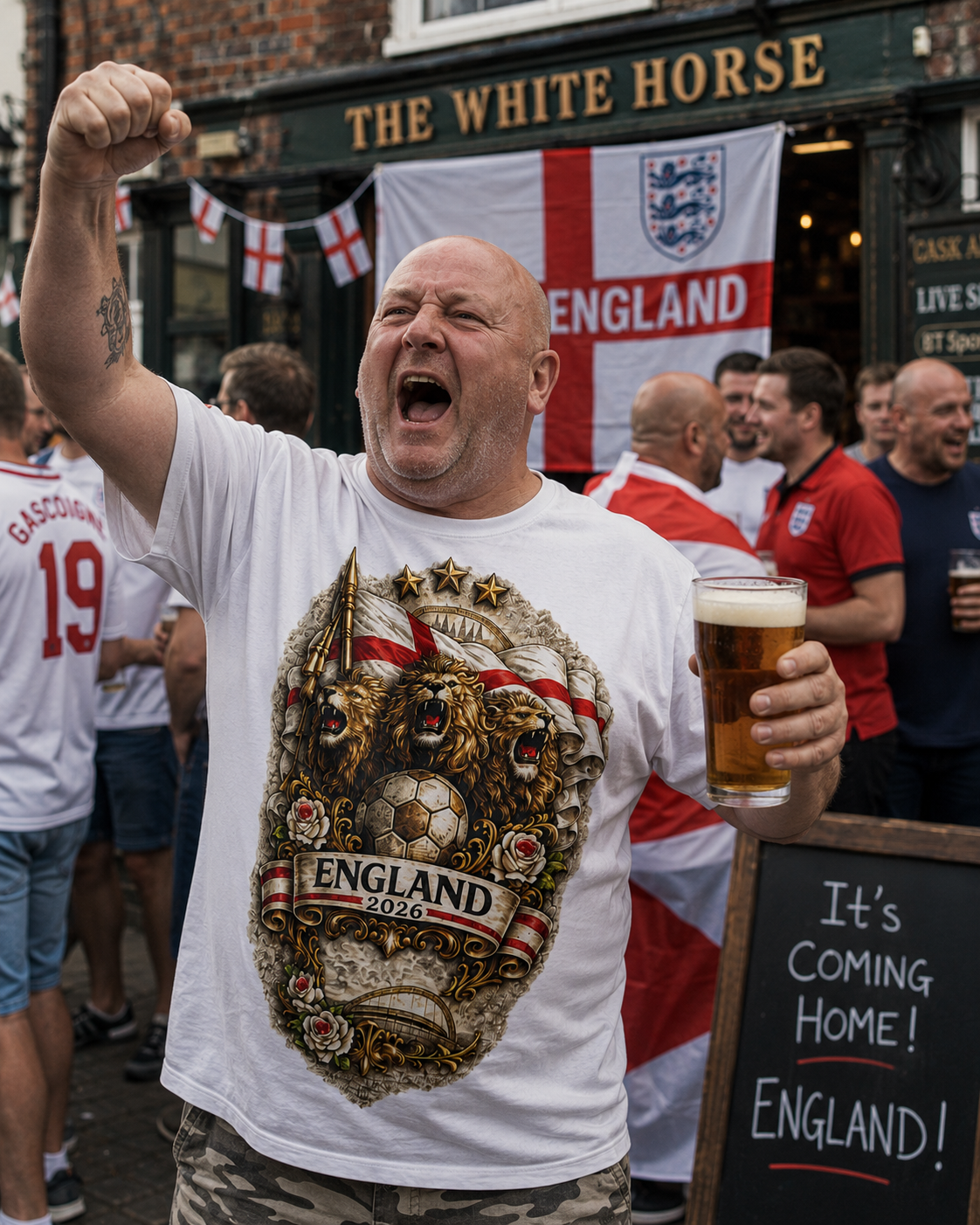 England 2026 World Cup Heritage Tee | Premium Football Fan Shirt