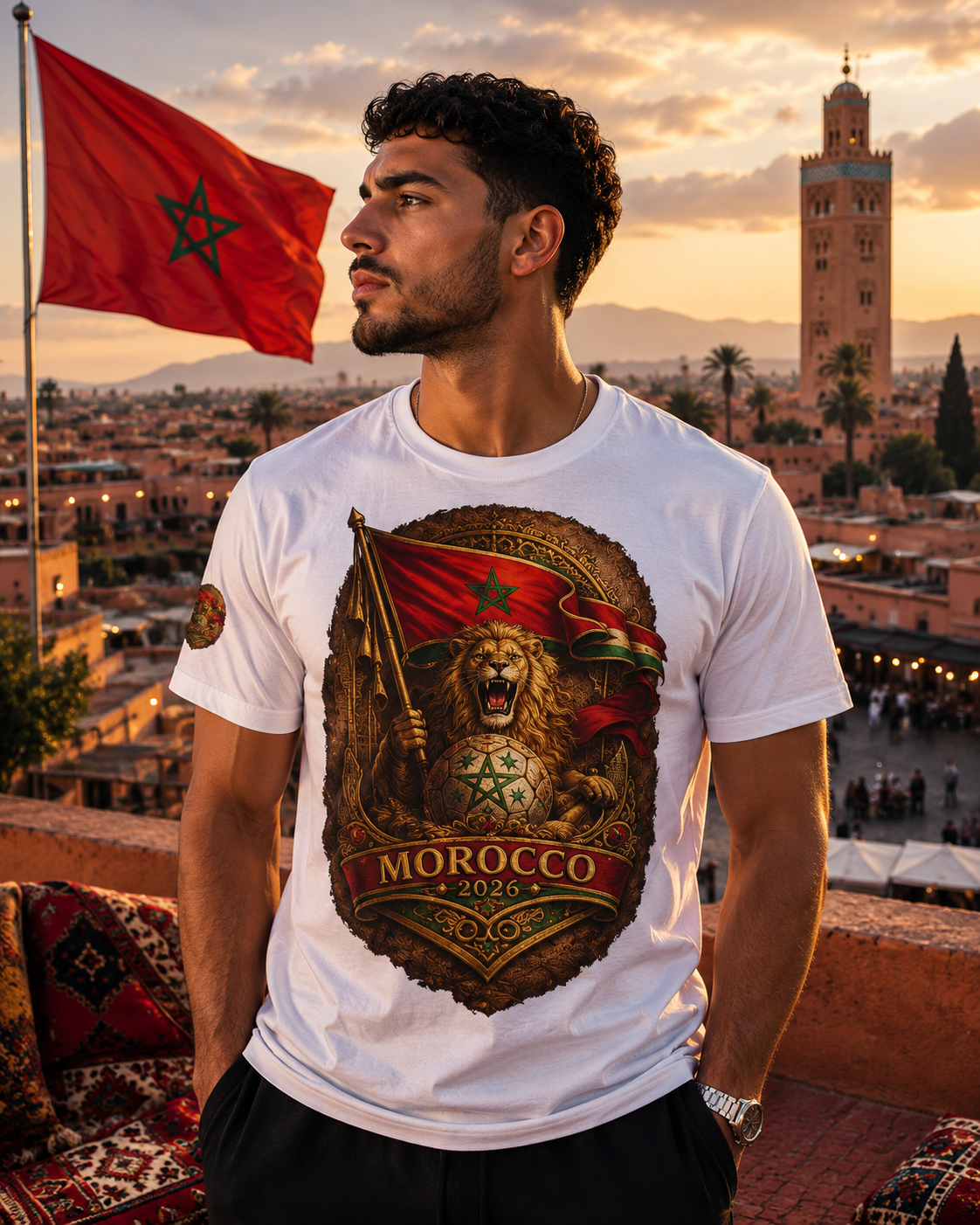 Morocco 2026 World Cup Heritage Tee | Premium Football Fan Shirt